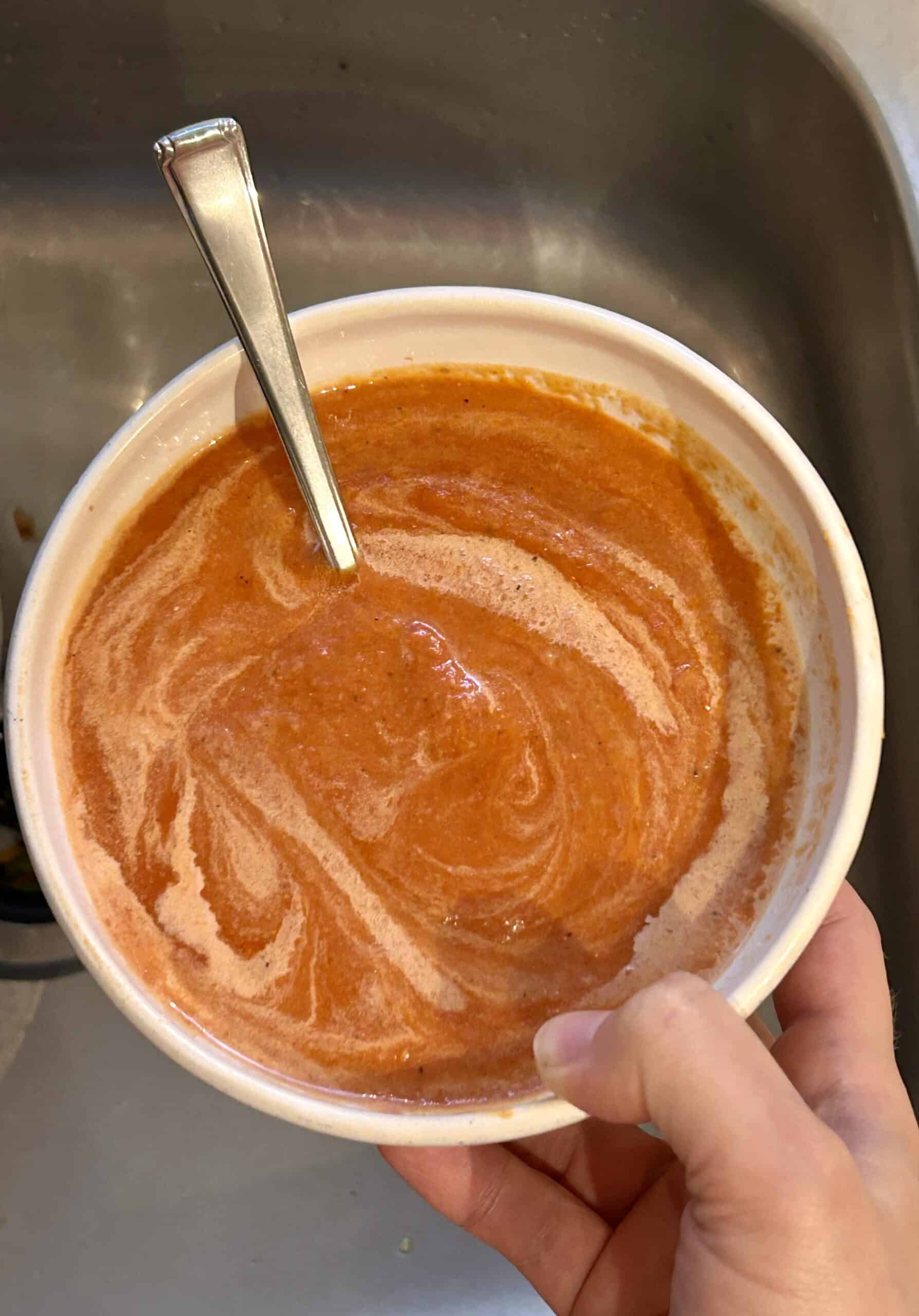 bowl of tomato soup.