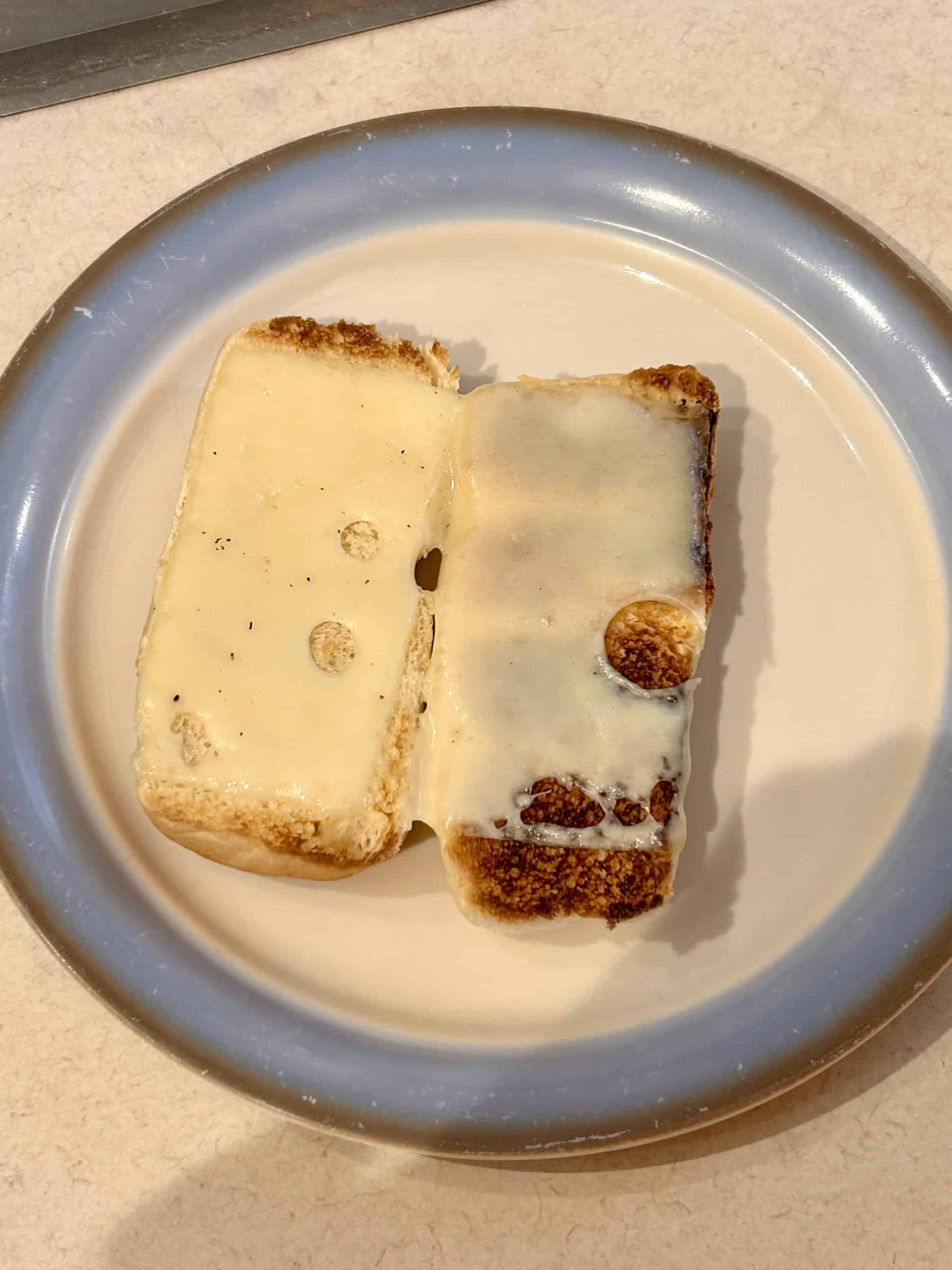 Swiss cheese toast.