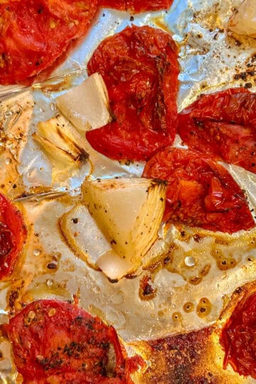 roasted tomatoes.