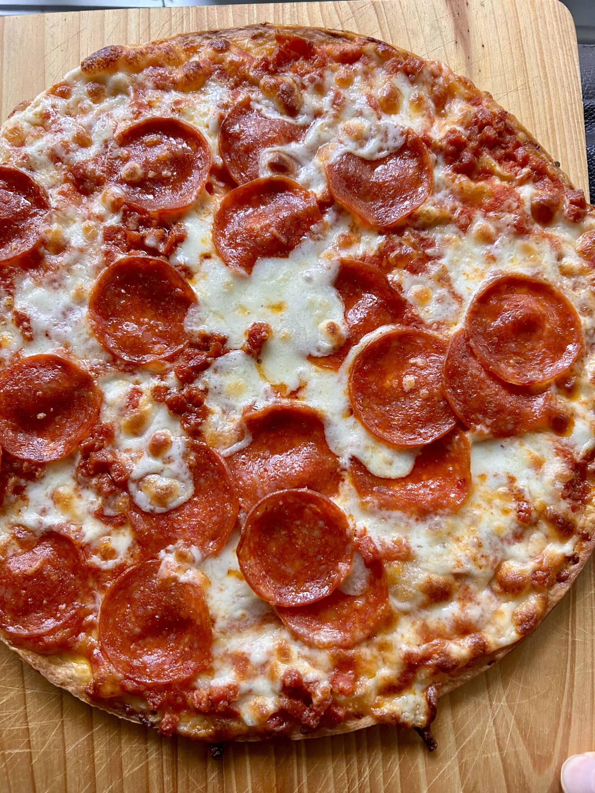 frozen pizza.