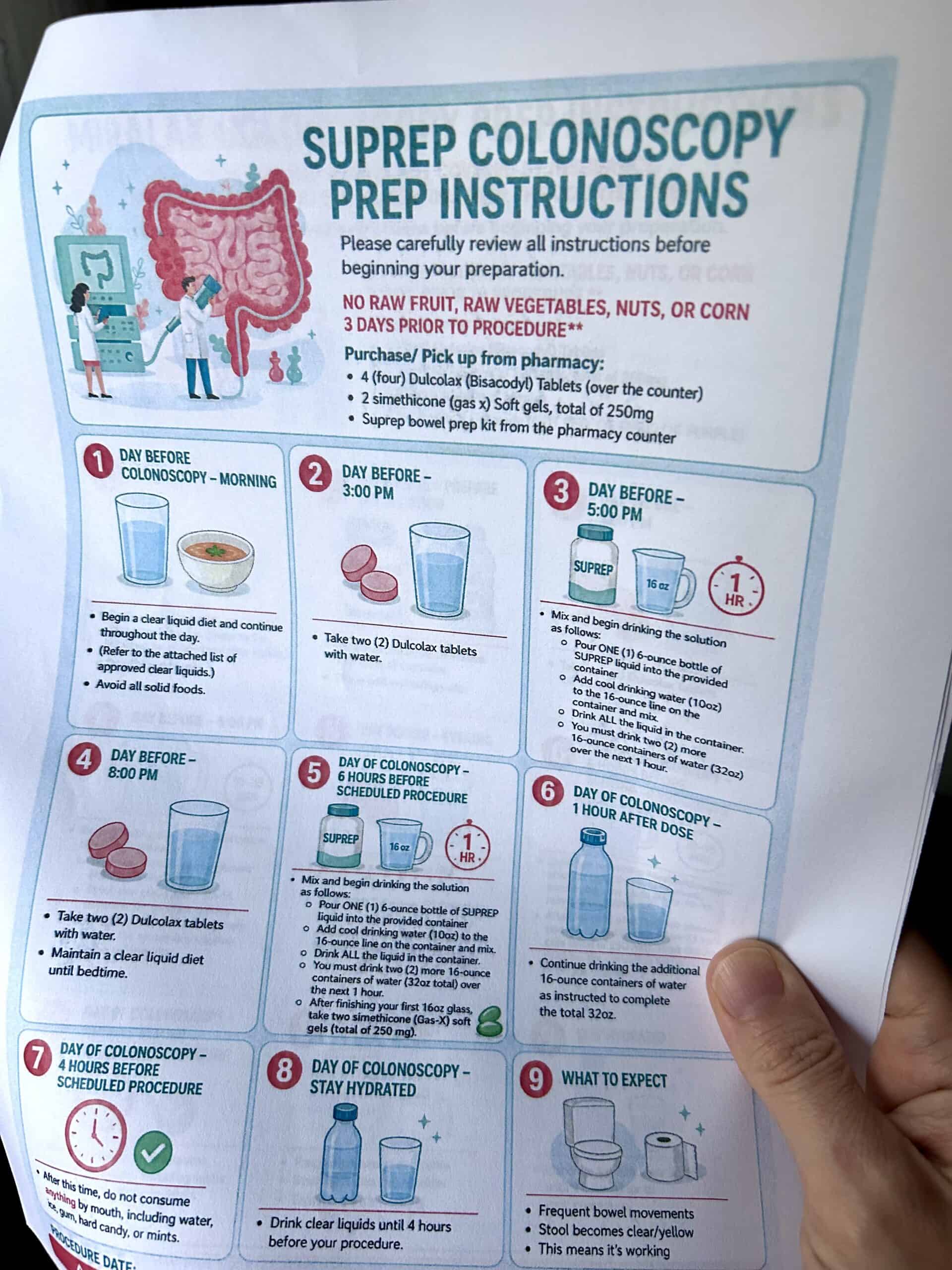 colonoscopy prep directions.