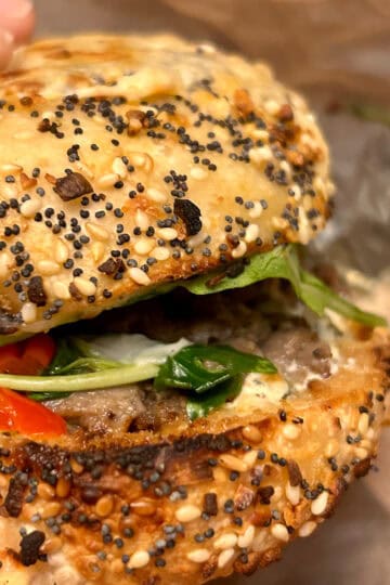 bagel sandwich.