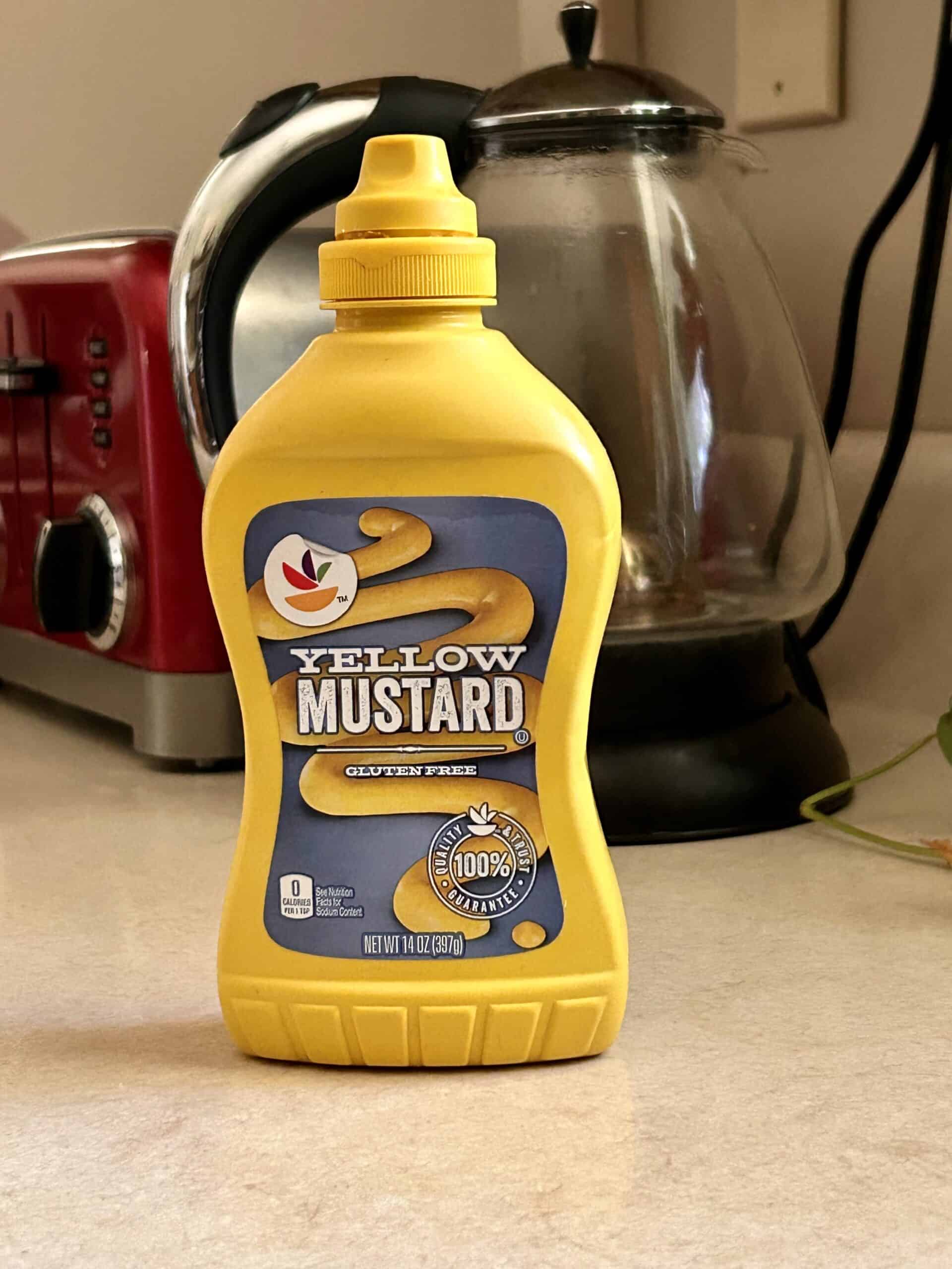 mustard bottle.