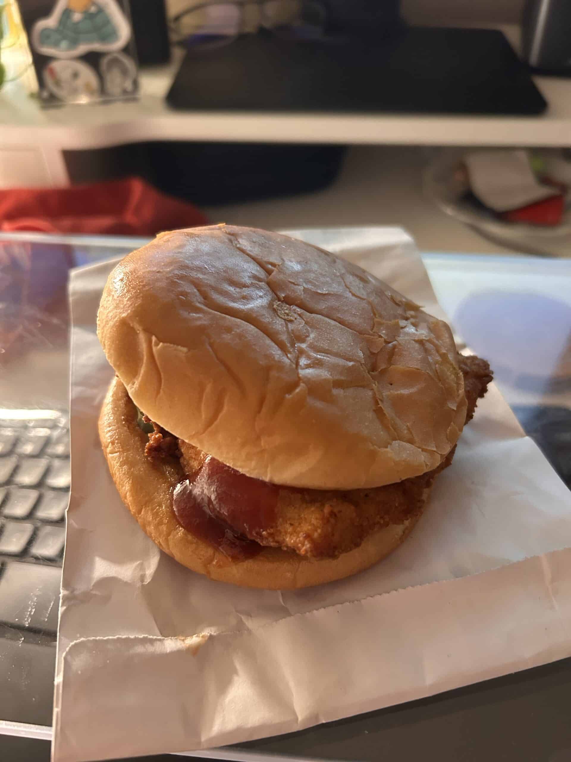 chicken sandwich.