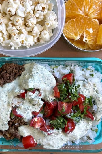 taco rice lunch.