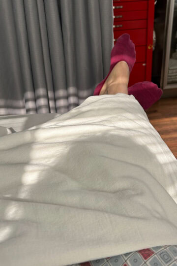 hospital bed.