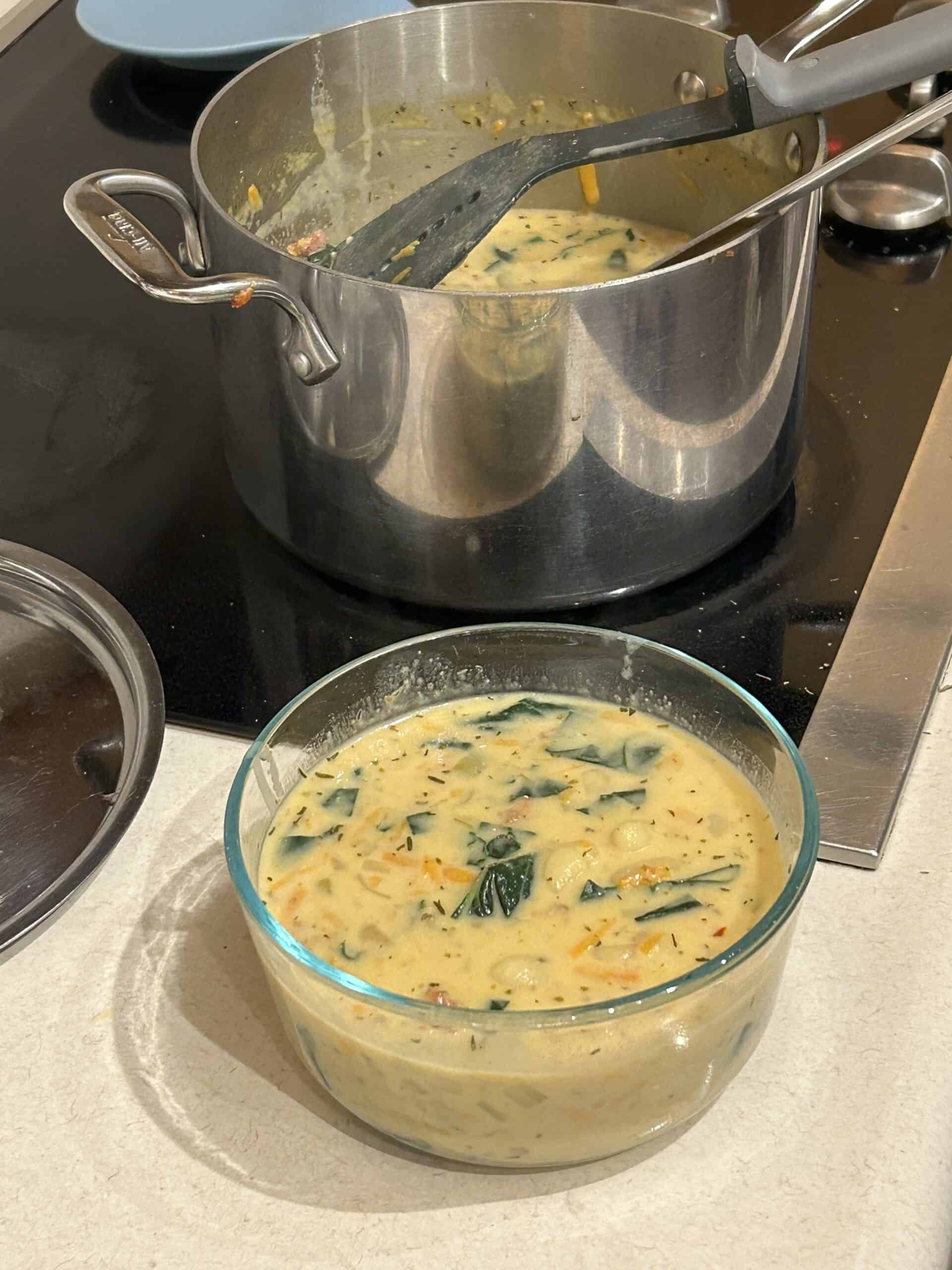 soup in a pyrex.