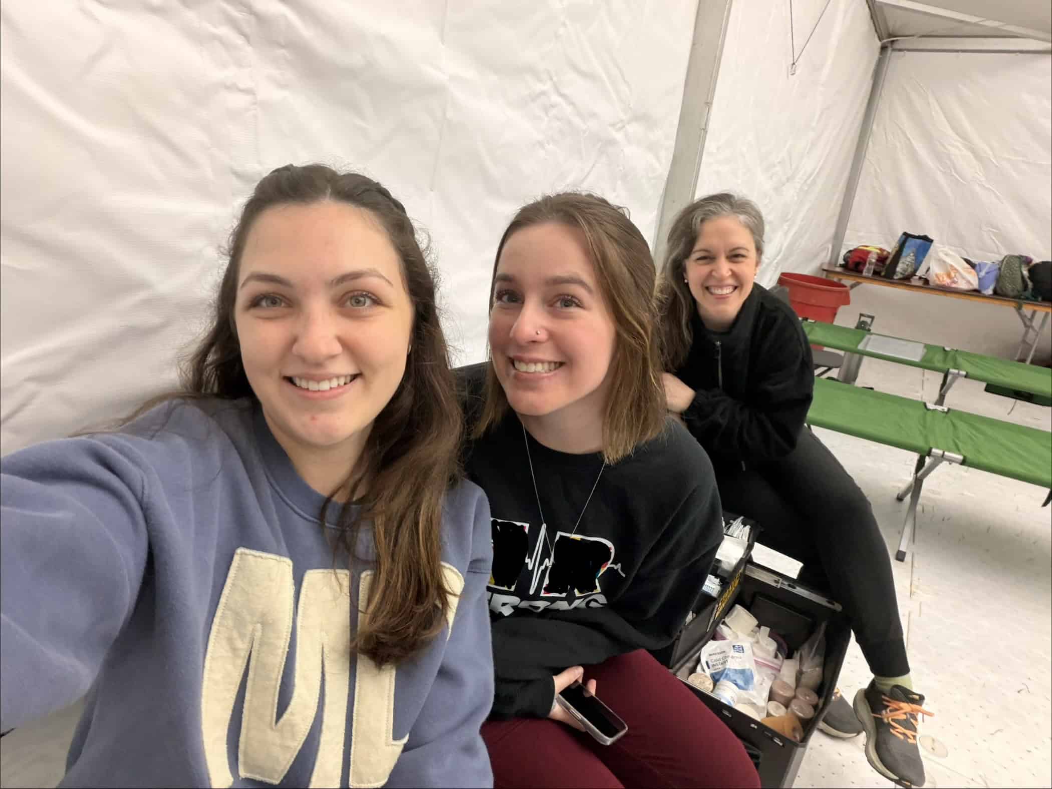 three nurses.